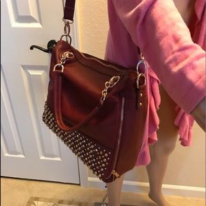 Red hot studded purse 💋